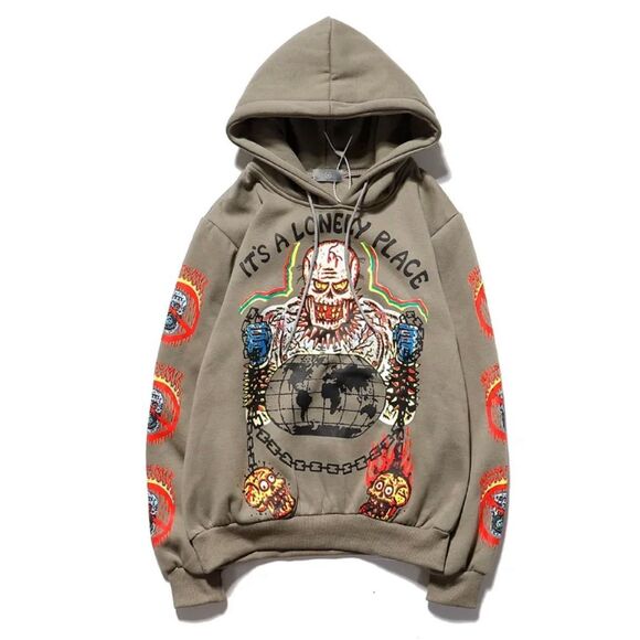 Supcable Kanye West X XXXTentacion It's A Lonely Place Hoodie Sweatshirt Medium - Picture 1 of 16